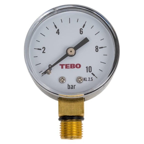 Манометр радиальный TEBO 0-10 бар 50мм НАР 1/4 Манометр радиальный TEBO 0-10 бар 50мм НАР 1/4