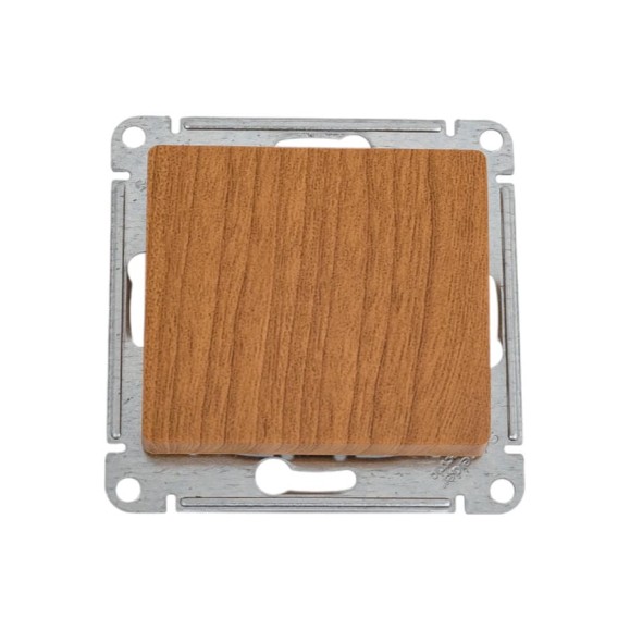 1-клавишный переключатель Systeme Electric GLOSSA 10АХ, ДЕРЕВО ДУБ GSL000561