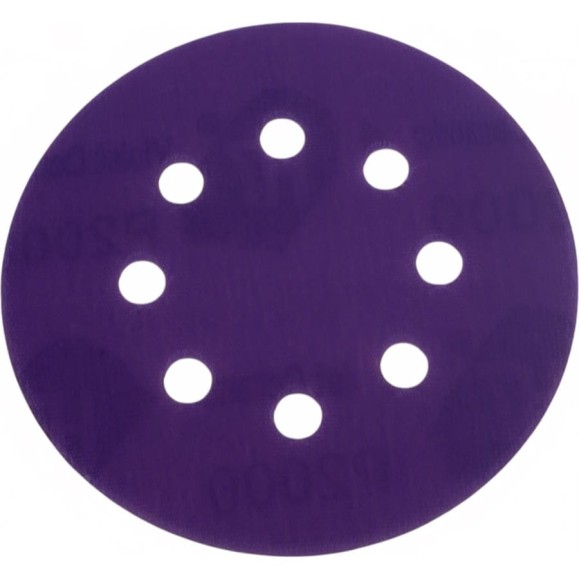 Круг абразивный Violet 125 мм, 100 шт, 8 отв, Р2000 керамическое зерно H7 385223 Круг абразивный Violet 125 мм, 100 шт, 8 отв, Р2000 керамическое зерно H7 385223