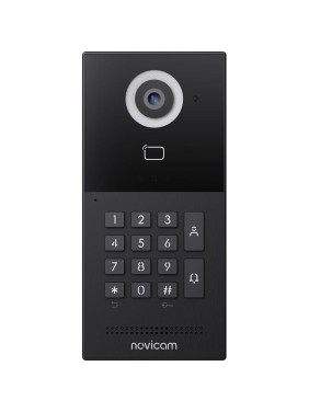 Вызывная панель Novicam FORWARD XRK IP BLACK, Встроенная СКУД, Считыватель Mifare/EM-Marin, Клавиатура, Камера: 2.1 Мп, угол обзора 125, подключение к NVR/ПК, Поддержка 4054