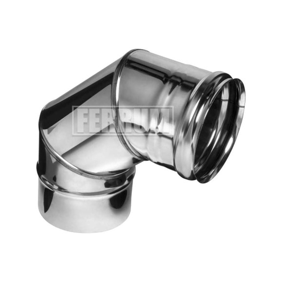 Колено Ferrum 0.8 мм, 90 гр, ф 115 мм f2418 Колено Ferrum 0.8 мм, 90 гр, ф 115 мм f2418