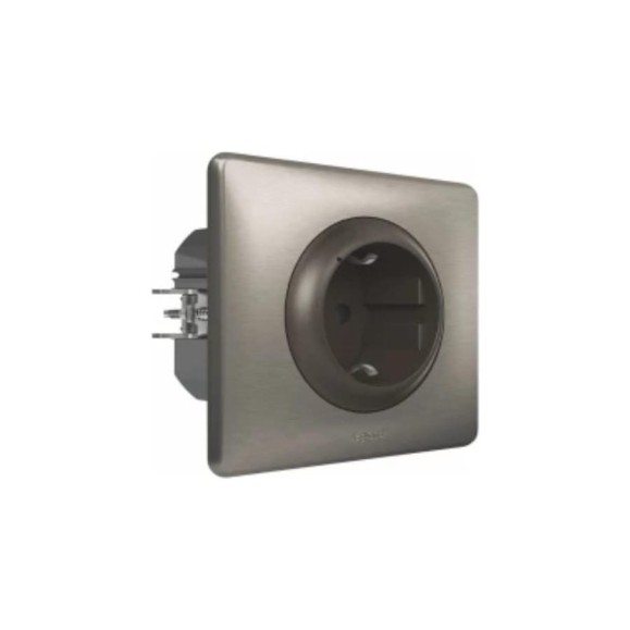 Умная розетка Legrand Celiane with NETATMO, 2К+З 16А 230В, Цвет Графит, Рамка Вольфрам, 64838 Умная розетка Legrand Celiane with NETATMO, 2К+З 16А 230В, Цвет Графит, Рамка Вольфрам, 64838