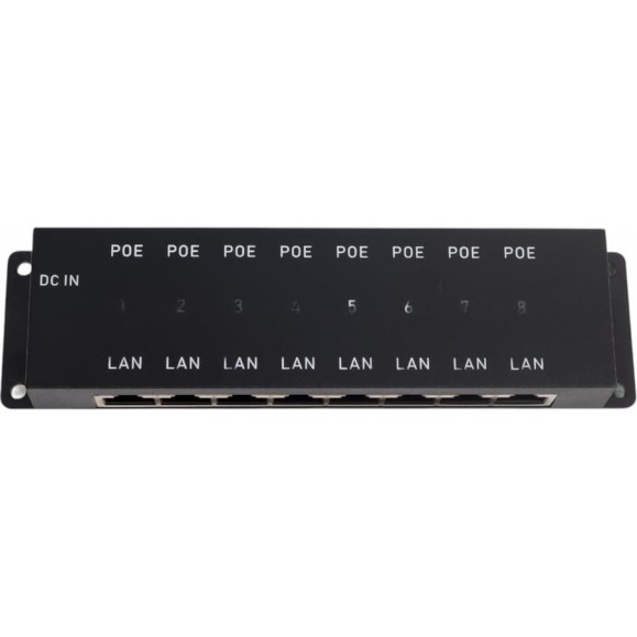 Пассивный PoE-инжектор OSNOVO Ethernet, PoE Midspan-8/P УТ-00013706