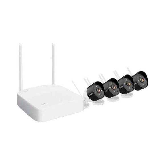 Система видеонаблюдения Tenda K4W-3TC 4 цилиндрических уличных IP-камеры Wi-Fi и видеорегистратор, 2304x1296, 30 кадр./сек, CMOS, 3Мп, ночная съемка, датчик движения, IP66, подключение по Wi-Fi 10000129395 Система видеонаблюдения Tenda K4W-3TC 4 цилиндрических уличных IP-камеры Wi-Fi и видеорегистратор, 2304x1296, 30 кадр./сек, CMOS, 3Мп, ночная съемка, датчик движения, IP66, подключение по Wi-Fi 10000129395