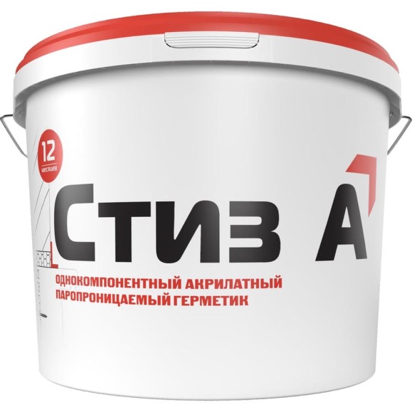 Герметик для монтажа окон акриловый паропроницаемый СТИЗ А ведро 7 кг RM000003632 Герметик для монтажа окон акриловый паропроницаемый СТИЗ А ведро 7 кг RM000003632