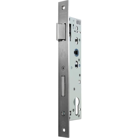 Корпус замка Doorlock DL301 30/92/24/8 SSS нержавеющая сталь, для профильных дверей, фронтальная планка 24x245 мм, запорная планка 75369 Корпус замка Doorlock DL301 30/92/24/8 SSS нержавеющая сталь, для профильных дверей, фронтальная планка 24x245 мм, запорная планка 75369