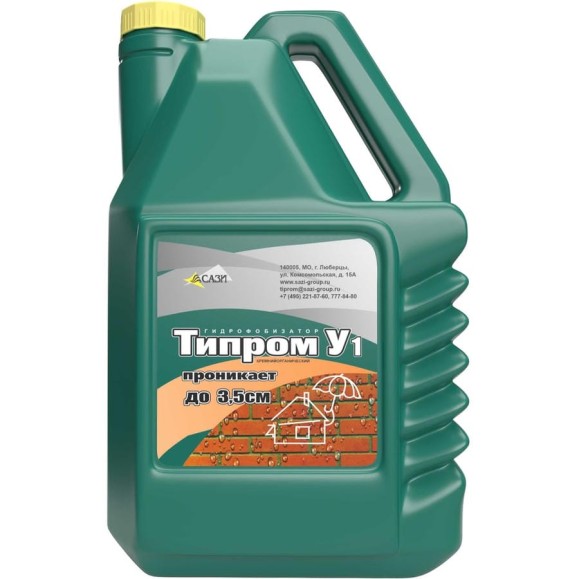 Гидрофобизатор (пропитка) кремнийорганический ТИПРОМ У1 (5л) для кирпича, бетона, камня RM000006839 Гидрофобизатор (пропитка) кремнийорганический ТИПРОМ У1 (5л) для кирпича, бетона, камня RM000006839