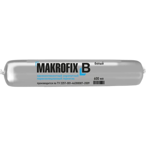 Акрил-силиконизированная пароизолирующая мастика MASTERFIX В белый, 600 мл 1570 Акрил-силиконизированная пароизолирующая мастика MASTERFIX В белый, 600 мл 1570