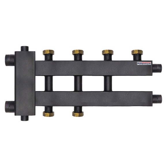 Коллектор для котла Millennium 1 1/2" наружная резьба х1 1/2" внутренней резьбой /125мм/дублер 2+2+1 контура с гидроразделителем MKDG4085.221F Коллектор для котла Millennium 1 1/2" наружная резьба х1 1/2" внутренней резьбой /125мм/дублер 2+2+1 контура с гидроразделителем MKDG4085.221F