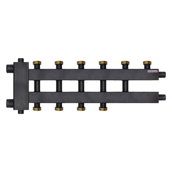 Коллектор для котла Millennium 1 1/2" наружная резьба х1 1/2" внутренней резьбой /125мм/дублер 3+2+1 контура с гидроразделителем MKDG4085.321F Коллектор для котла Millennium 1 1/2" наружная резьба х1 1/2" внутренней резьбой /125мм/дублер 3+2+1 контура с гидроразделителем MKDG4085.321F