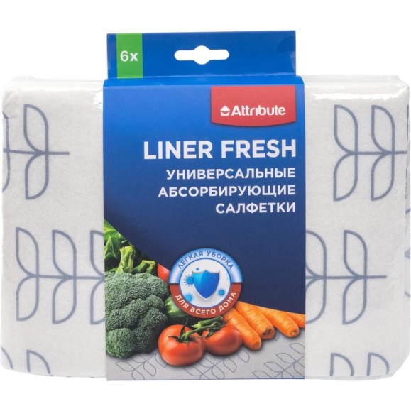 Набор салфеток абсорбирующих Attribute LINER FRESH ACC001 Набор салфеток абсорбирующих Attribute LINER FRESH ACC001