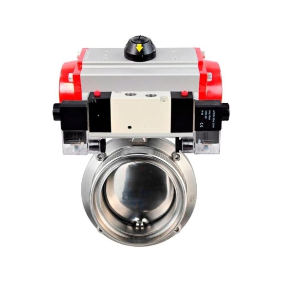 Затвор дисковый DN.ru 304-304-EPDM-2W-T-H Ду25 Ру10 пищ.нерж.сталь,пневмопривод, пн.распр. D050-76967 Затвор дисковый DN.ru 304-304-EPDM-2W-T-H Ду25 Ру10 пищ.нерж.сталь,пневмопривод, пн.распр. D050-76967