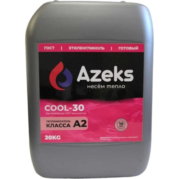 Теплоноситель AZEKS -30 канистра 20 кг, этиленгликоль AZ3020 Теплоноситель AZEKS -30 канистра 20 кг, этиленгликоль AZ3020