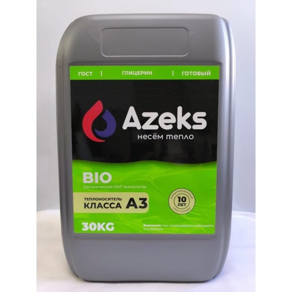 Теплоноситель AZEKS -BIO Канистра 30 кг (Глицерин) AZB3030 Теплоноситель AZEKS -BIO Канистра 30 кг (Глицерин) AZB3030