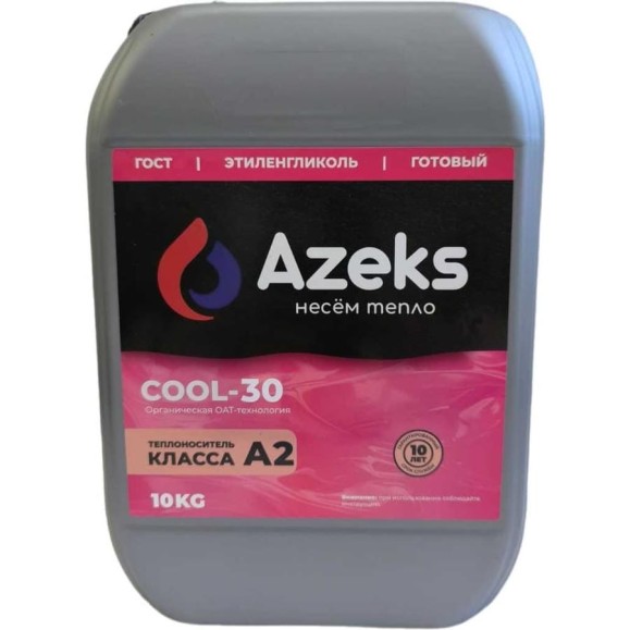 Теплоноситель AZEKS -30 канистра 10 кг, этиленгликоль AZ3010 Теплоноситель AZEKS -30 канистра 10 кг, этиленгликоль AZ3010
