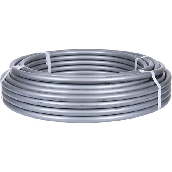 Труба из сшитого полиэтилена с кислородным слоем STOUT PEX-a 25х3,5 бухта 50 м серая SPX-0001-002535
