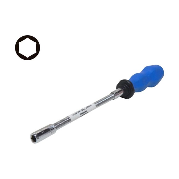 Шестигранная торцевая отвертка 1/4" 175мм гибкая для хомутов AIST 86037S 00-00003524 Шестигранная торцевая отвертка 1/4" 175мм гибкая для хомутов AIST 86037S 00-00003524