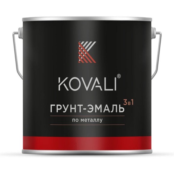 Грунт-эмаль KOVALI 3 в 1, матовая, NCS S 0515-R20B, 2,4 кг, А3.2.20515-R20B Грунт-эмаль KOVALI 3 в 1, матовая, NCS S 0515-R20B, 2,4 кг, А3.2.20515-R20B