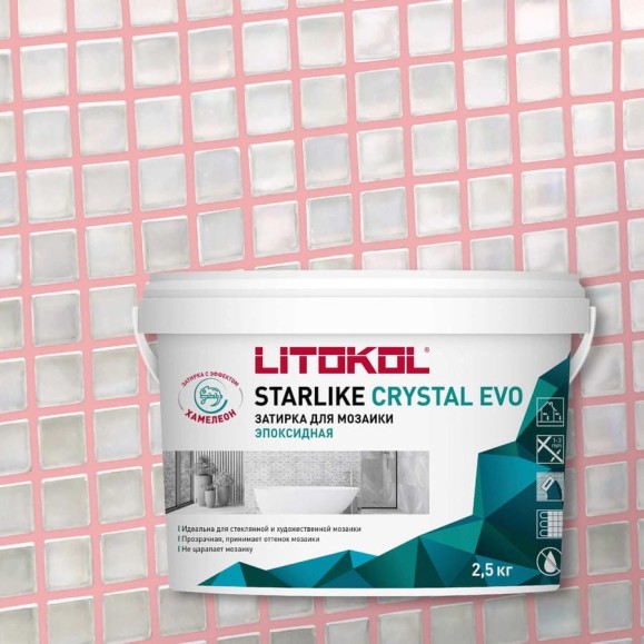 Эпоксидный состав для укладки и затирки мозаики LITOKOL STARLIKE EVO S.830 ROSA KYOTO 485510002 Эпоксидный состав для укладки и затирки мозаики LITOKOL STARLIKE EVO S.830 ROSA KYOTO 485510002