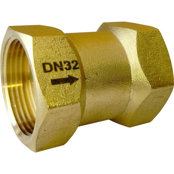 Клапан обратный латунный Апогей DN32-PN10-G1 1/4-ММ 210010 Клапан обратный латунный Апогей DN32-PN10-G1 1/4-ММ 210010