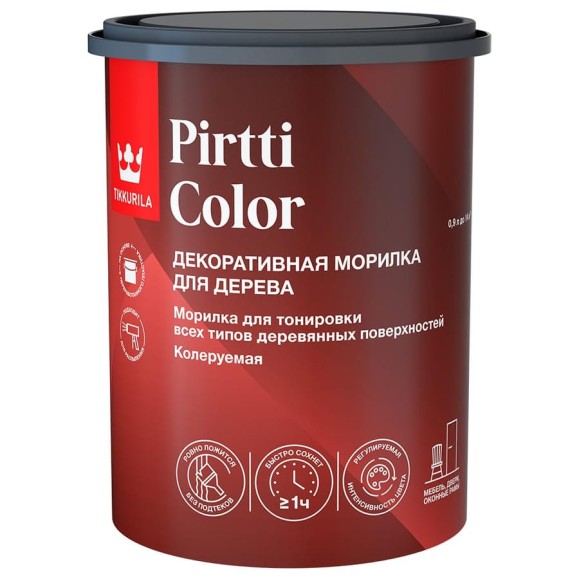 Морилка Tikkurila PIRTTI COLOR EP 0,9 л 700014239 Морилка Tikkurila PIRTTI COLOR EP 0,9 л 700014239