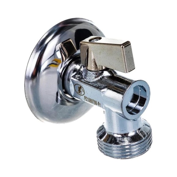 Кран шаровой угловой для стиральной машины Giacomini GIA, 1/2x3/4, хромированный, c уплотнительным кольцом R614X004 Кран шаровой угловой для стиральной машины Giacomini GIA, 1/2x3/4, хромированный, c уплотнительным кольцом R614X004