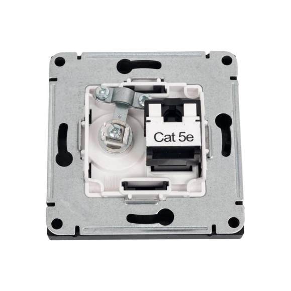 Розетка Systeme Electric ArtGallery Базальт двойная ТВ + компьютерная RJ45, кат. 5Е GAL001489 Розетка Systeme Electric ArtGallery Базальт двойная ТВ + компьютерная RJ45, кат. 5Е GAL001489