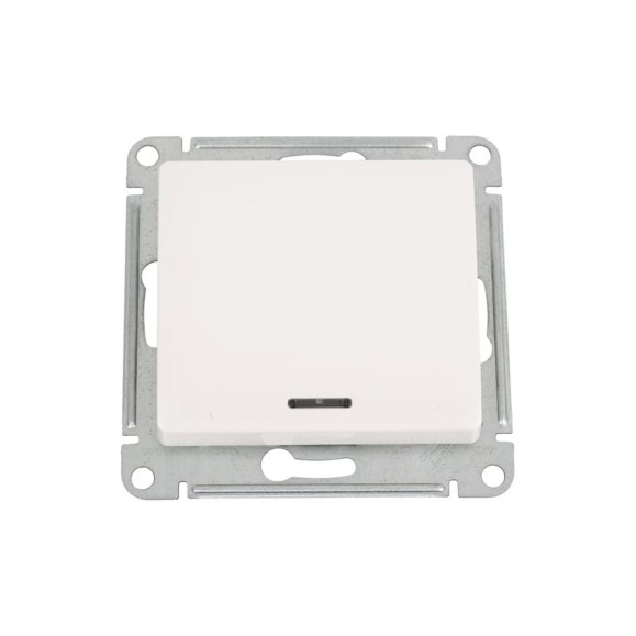 1-клавишный выключатель Systeme Electric Glossa Молочный с подсветкой, сх.1а, 10AX SE GSL000913 1-клавишный выключатель Systeme Electric Glossa Молочный с подсветкой, сх.1а, 10AX SE GSL000913