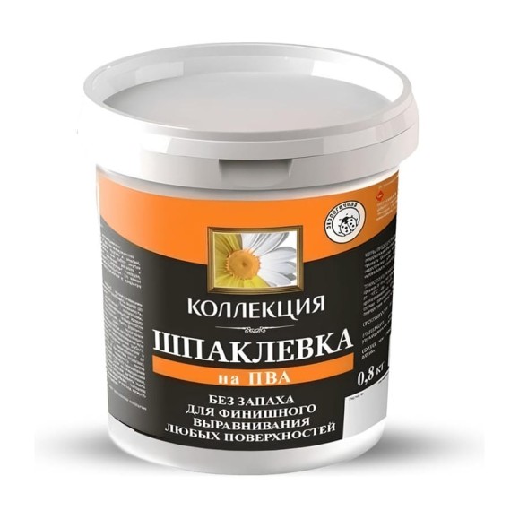 Шпаклевка на основе ПВА КОЛЛЕКЦИЯ 0.8кг 01091 Шпаклевка на основе ПВА КОЛЛЕКЦИЯ 0.8кг 01091