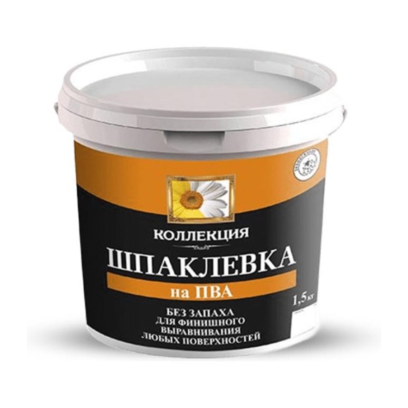 Шпаклевка на основе ПВА КОЛЛЕКЦИЯ 1.5кг 01092