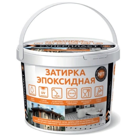 Затирка эпоксидная Суперпласт черный 9011 1 кг 4687206674103