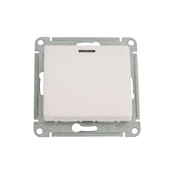 Переключатель Systeme Electric Glossa Молочный 1-клавишный с подсветкой, сх.6а,10AX SE GSL000963 Переключатель Systeme Electric Glossa Молочный 1-клавишный с подсветкой, сх.6а,10AX SE GSL000963