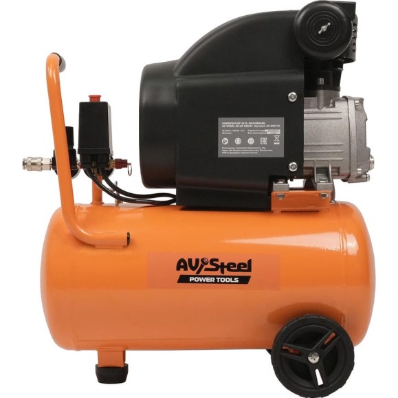 Компрессор AV Steel AV 24л/8 бар/140л AV-965110