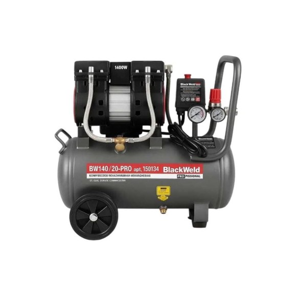 Компрессор коаксильный безмасляный BlackWeld BW1400/24-PRO 24л 150134 Компрессор коаксильный безмасляный BlackWeld BW1400/24-PRO 24л 150134