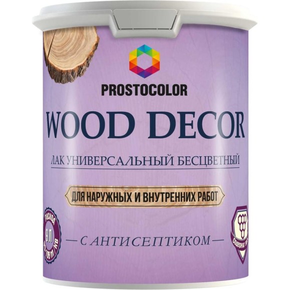 Лак PROSTOCOLOR WOOD DÉCOR ПРОСТОКОЛОР с воском (глянцевый) 2,0 л 201411