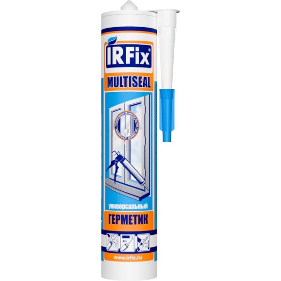 Силиконизированный синтетический герметик универсальный белый IRFIX MULTISEAL 310мл 20016