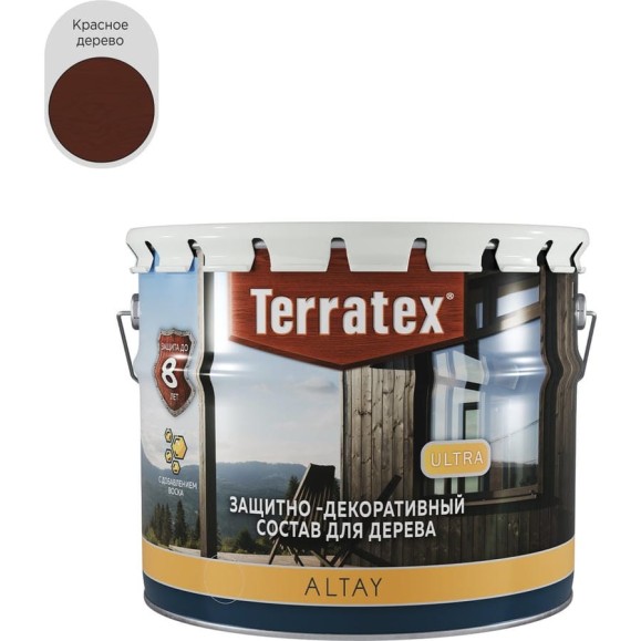 Деревозащитный декоративный состав ТЕРРАТЕКС ALTAY ULTRA красное дерево, 2.25кг / 3л /4 ЭК000145669 Деревозащитный декоративный состав ТЕРРАТЕКС ALTAY ULTRA красное дерево, 2.25кг / 3л /4 ЭК000145669