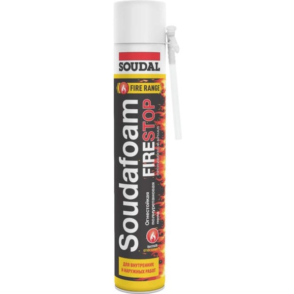 Огнестойкая ручная пена SOUDAL Соудафоам ФР 132779 Огнестойкая ручная пена SOUDAL Соудафоам ФР 132779