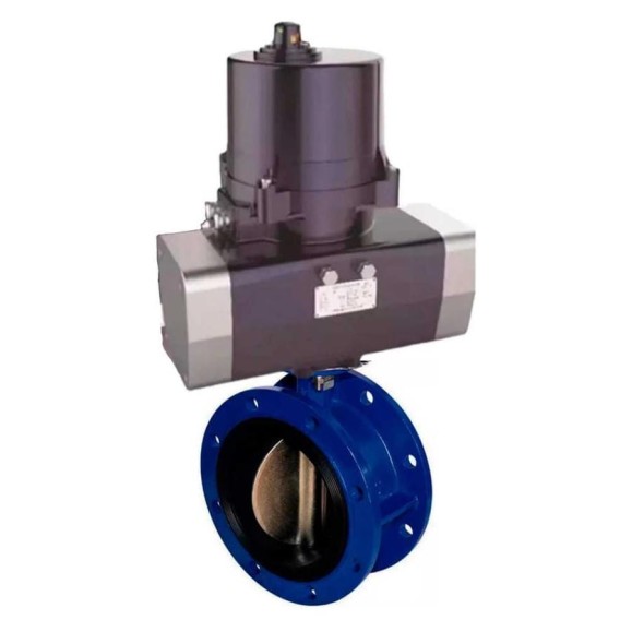 Затвор DN.ru GGG40-304-EPDM-2W-F Ду125 Ру16, электропривод ЭПВП-030 220В D050-81224
