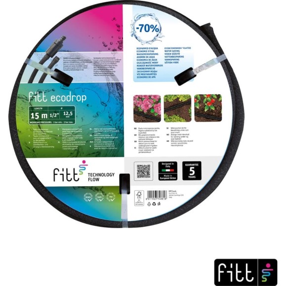 Шланг FITT ECODROP 1/2'' 15M с комплектом для полива 95400.30515.07116 Шланг FITT ECODROP 1/2'' 15M с комплектом для полива 95400.30515.07116