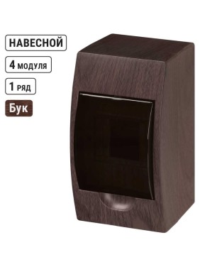 Щиток электрический бокс TDM ELECTRIC ЩРН-П-4 модуля навесной пластик IP41 "Эко" бук SQ0901-0019 Щиток электрический бокс TDM ELECTRIC ЩРН-П-4 модуля навесной пластик IP41 "Эко" бук SQ0901-0019