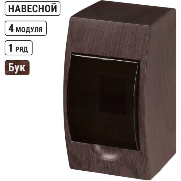 Щиток электрический бокс TDM ELECTRIC ЩРН-П-4 модуля навесной пластик IP41 "Эко" бук SQ0901-0019 Щиток электрический бокс TDM ELECTRIC ЩРН-П-4 модуля навесной пластик IP41 "Эко" бук SQ0901-0019