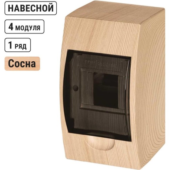Щиток электрический бокс TDM ELECTRIC ЩРН-П-4 модуля навесной пластик IP41 "Эко" сосна SQ0901-0012 Щиток электрический бокс TDM ELECTRIC ЩРН-П-4 модуля навесной пластик IP41 "Эко" сосна SQ0901-0012