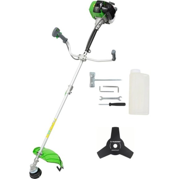 Бензиновый триммер TRUEGREEN леска/нож, 52 см, 1.88 л.с. CG-KW13-520 Бензиновый триммер TRUEGREEN леска/нож, 52 см, 1.88 л.с. CG-KW13-520