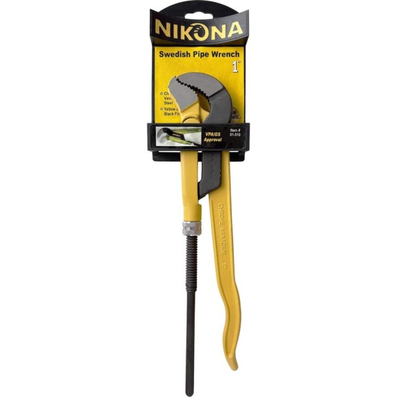 Трубный ключ NIKONA шведский S, цельнокованный, CrV, 1" 01-510
