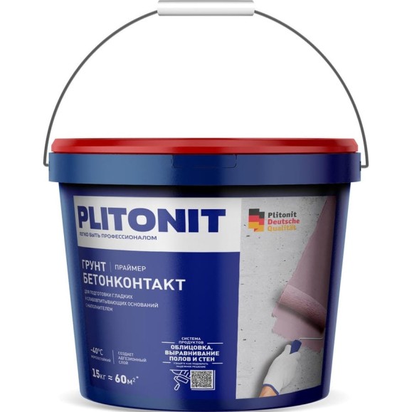 Грунт PLITONIT БетонКонтакт 15 кг 16182 Грунт PLITONIT БетонКонтакт 15 кг 16182