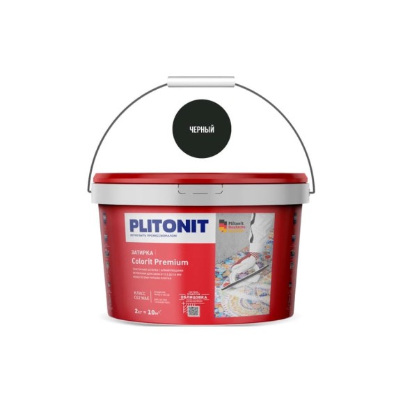 Затирка PLITONIT COLORIT Premium биоцидная, 0.5-13 мм, чёрная 22082 Затирка PLITONIT COLORIT Premium биоцидная, 0.5-13 мм, чёрная 22082