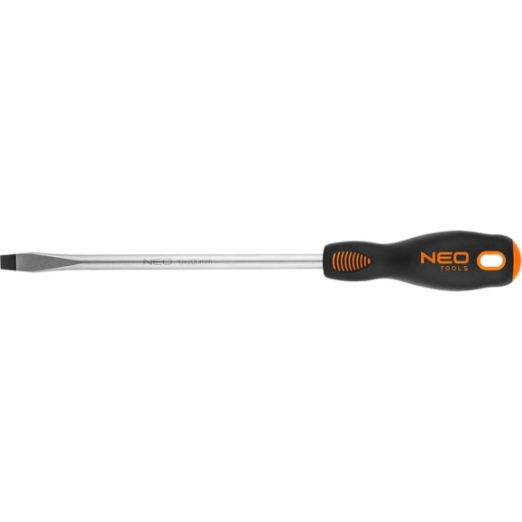 Шлицевая отвертка NEO Tools 8.0x200 мм CrMo 04-016 Шлицевая отвертка NEO Tools 8.0x200 мм CrMo 04-016