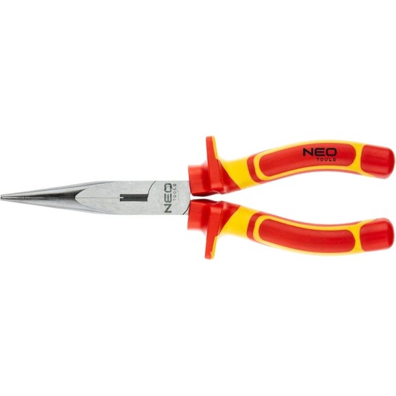 Плоскогубцы NEO Tools удлиненные, прямые, 200 мм, 1000V, CrV, полированные 01-225 Плоскогубцы NEO Tools удлиненные, прямые, 200 мм, 1000V, CrV, полированные 01-225