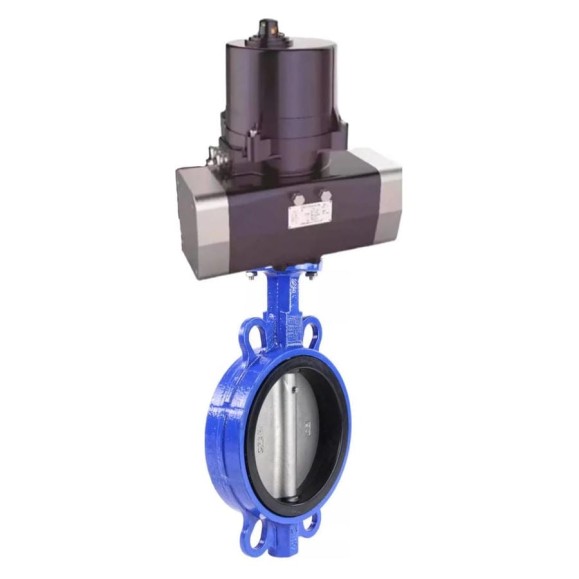 Затвор дисковый DN.ru WCB-316L-PTFE Ду65 Ру16 электропривод ЭПВП-007 220В D050-81408